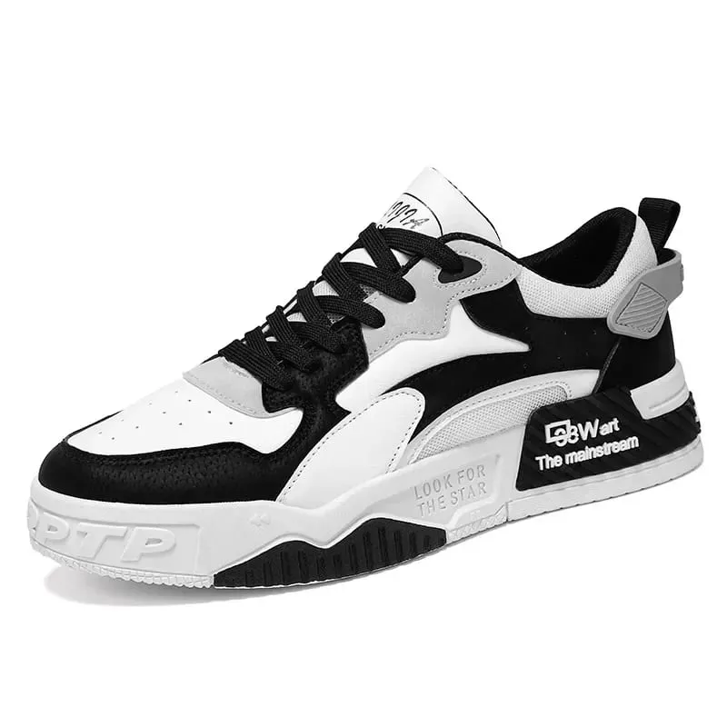 Men's Sneakers Men's Comfortable Platform Shoes 2026 Trend Lace-up Vulcanized Shoes White Casual Sneakers Zapatillas — image 5