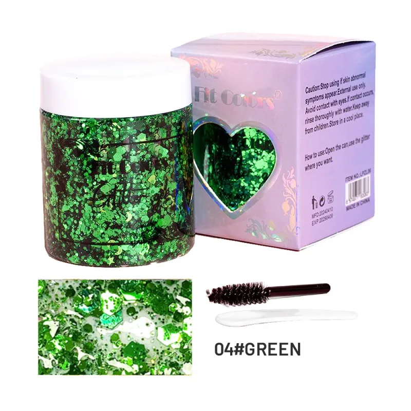 100ml Glitter Gel Eye Shadow Liquid Face Body Large Sequin Gel Multifunctional Colorful Loose Sequins Cream Party Decoration — image 10
