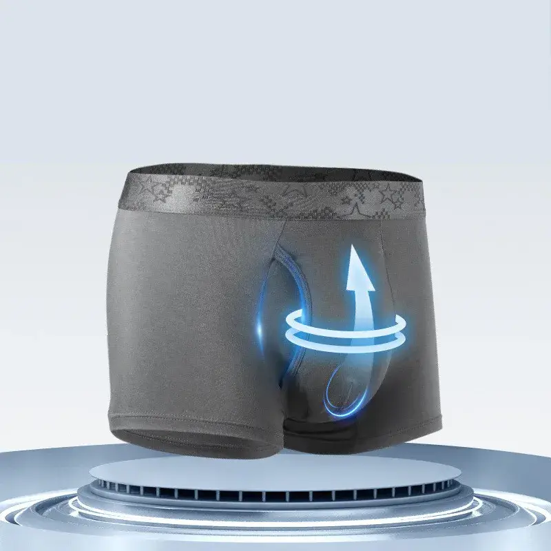 Boxer da uomo Pantaloncini Biancheria intima modale Mutandine da uomo Solido traspirante Proiettile Separazione Pouch Mutande Tronchi maschili Cueca Plus Size — image 10