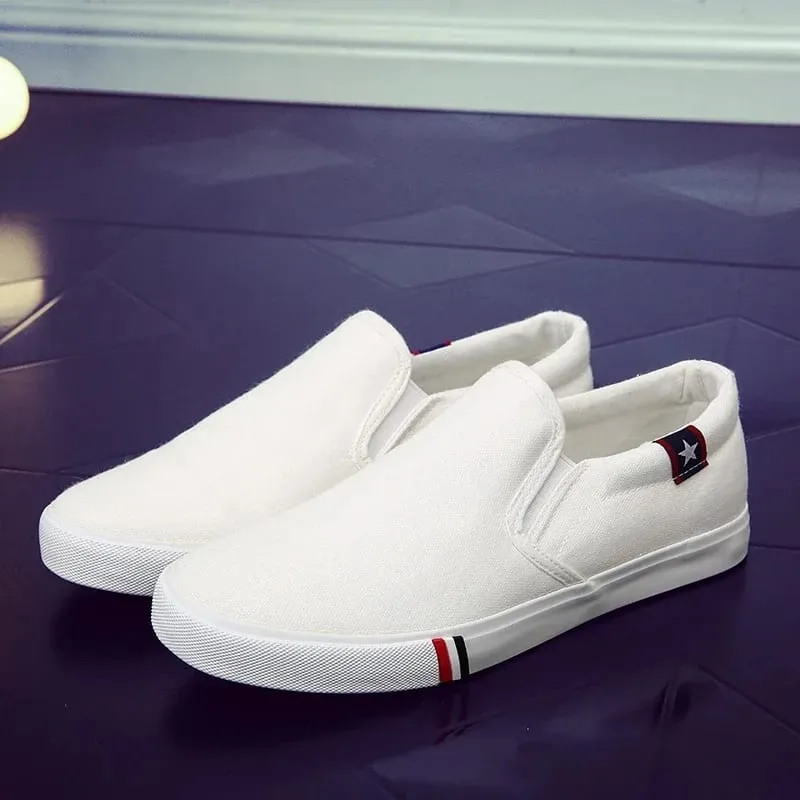 Men Casual Shoes Slip on Canvas Loafers Comfortable Walking Flats for Man Dude Non Slip Soft Moccasins Sneakers Summer — image 3