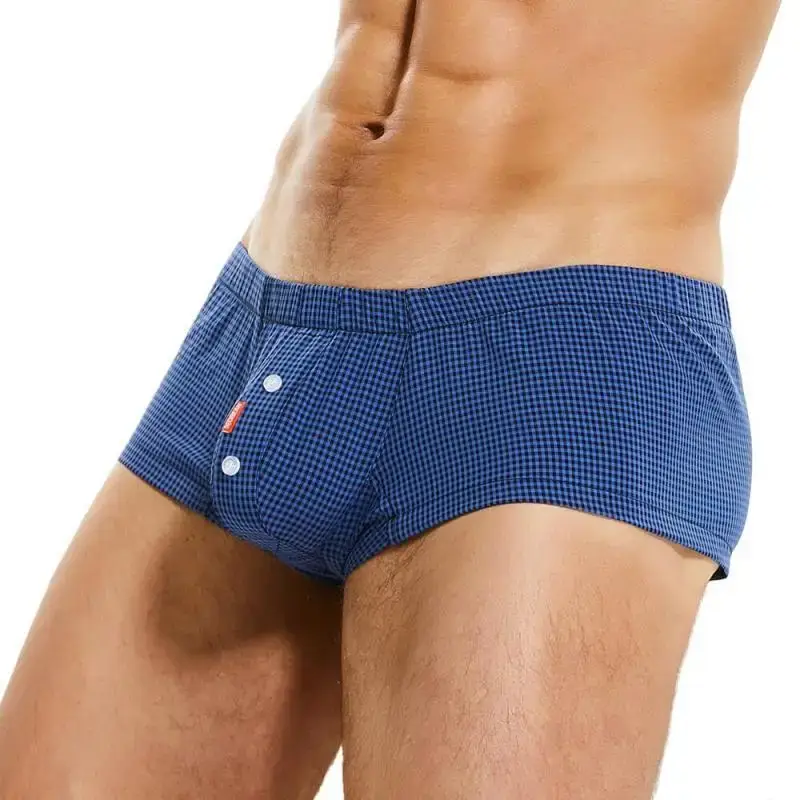 Men's Underwear Boxers Cotton Underpants High Quality Male Panties Boxer Shorts Plaid Point Comfortable Lounge Loose Underwears — image 12