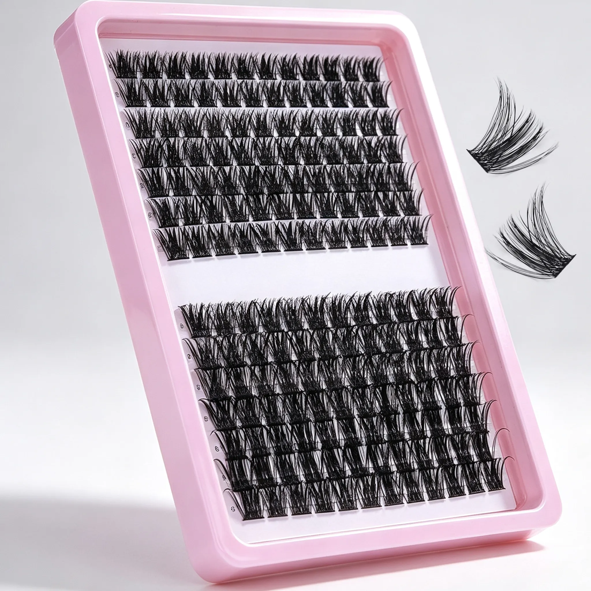 D Curl Cluster Lashes Individual Eyelash Extensions Fluffy False Lashes Segmented DIY Lash Clusters for Home Daily Eye Makeup — image 3