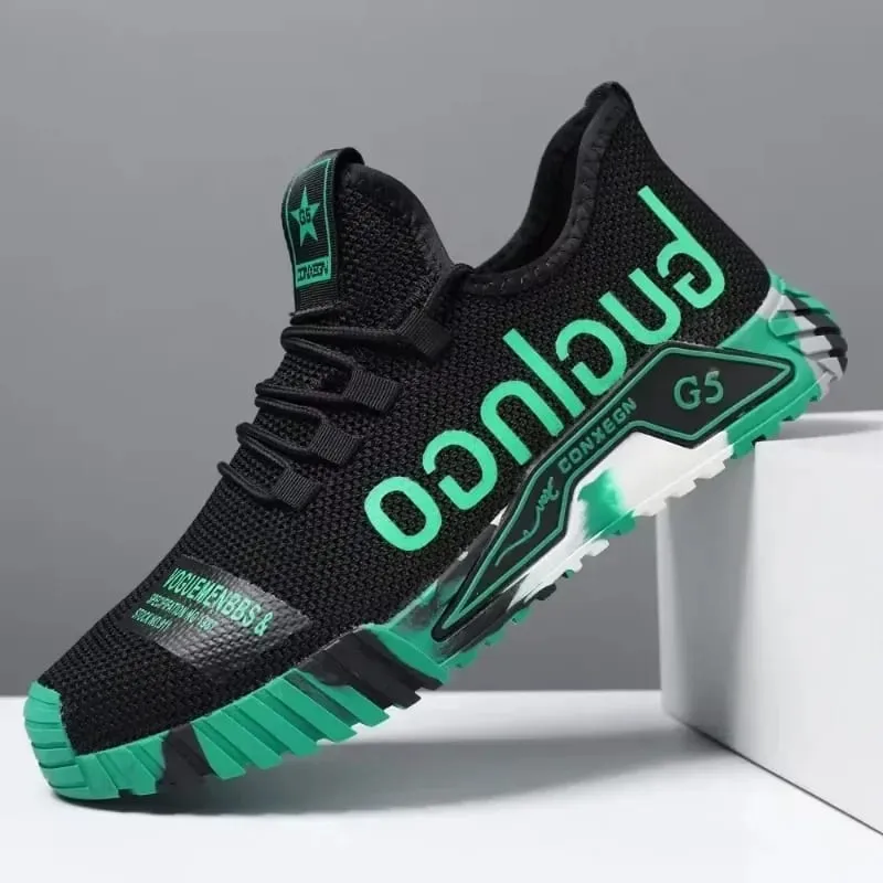 Gym New Vulcanized Lace-up Walking Sneakers Comfortable Wear-resistant Casual Shoes Walking Summer Mesh Flats Fashion Breathable — image 2