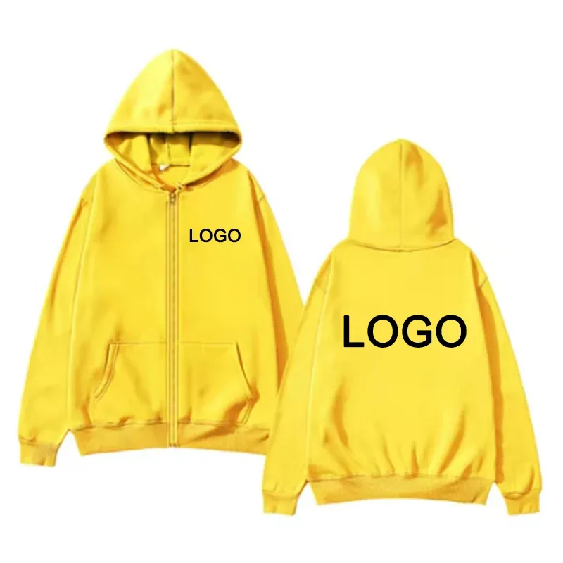 Skræddersyet trykt lynlås hættetrøjer Mænd Mode Langærmet Lynlås Sweatshirts Kvinder Casual Personlighed Hættetrøje Sudadera — image 14