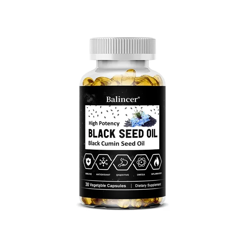 Black Seed Oil Capsules Supports Overall Health | Boosts Immune System Improves Digestion Antioxidant Non-GMO Gluten-Free