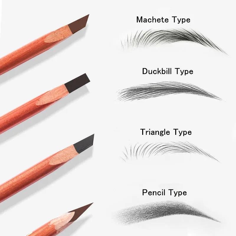 Hard Microblading Eyebrow Pen Waterproof Eyebrow Pencil Definer Long Lasting Natural Wild Brow Applicator Easy To Wear