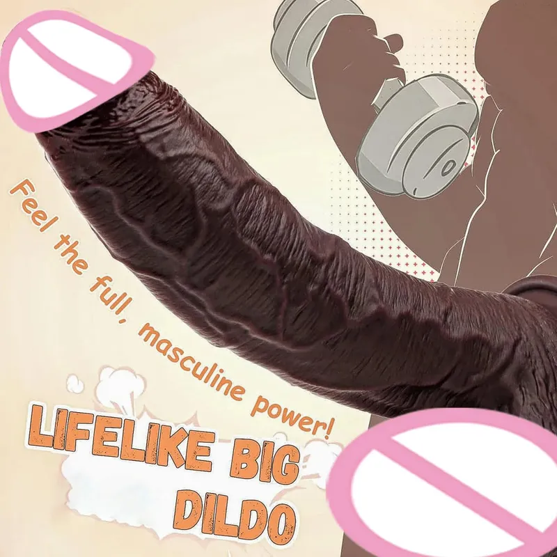 Realistic Silicone Dildo Soft Dick Penis With Strong Suction Cup Testicles Veins For Anal Play Experience Sex Toy For Women — image 3