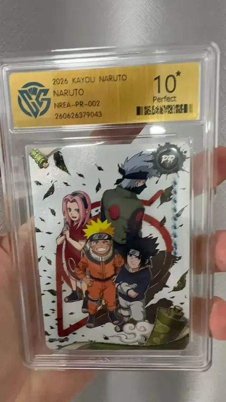 Naruto Cardภาษาอังกฤษรุ่นPR-001PR-002 PRISTINE-10.0 แท้KAYOU Rating Card — image 10
