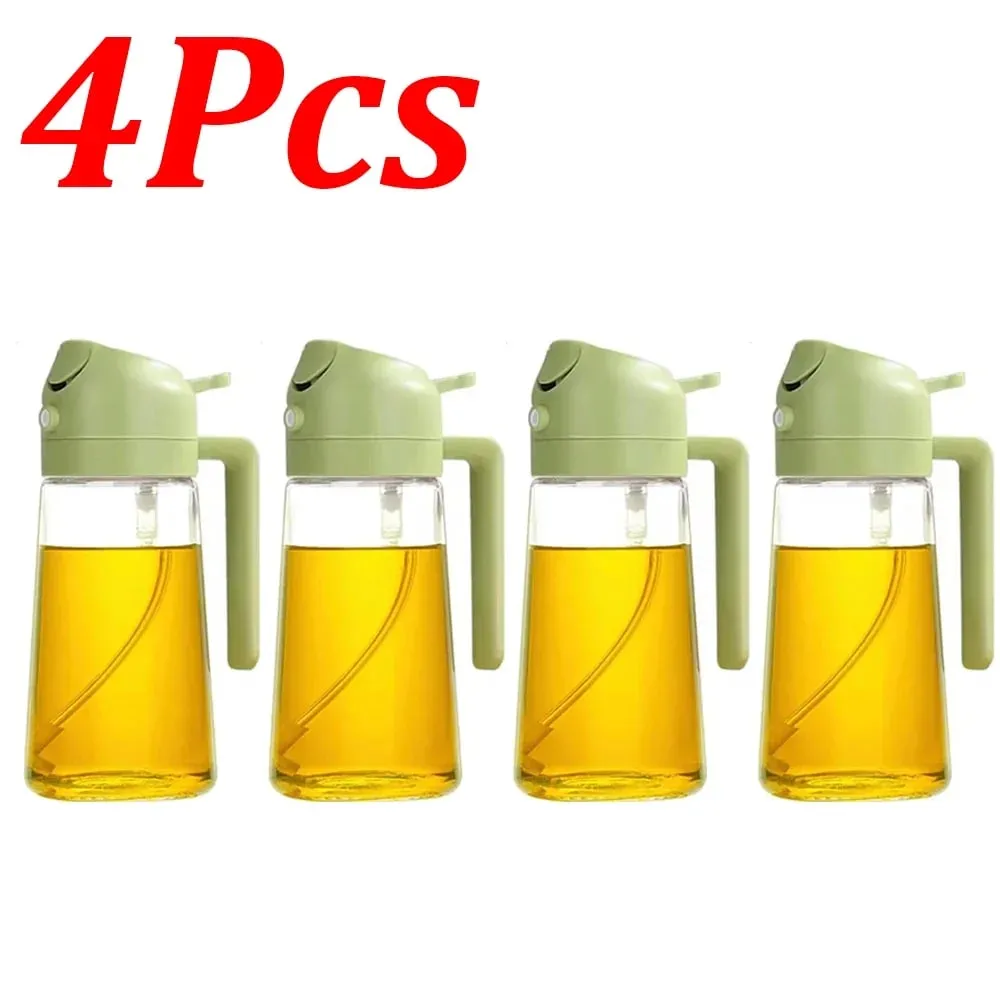 Pulverizador de aceite 2 en 1 de 500ml, 1-4 Uds., pulverizador de aceite de oliva para cocinar, pulverizador de aceite para hornear, freidora de aire para cocina, hornear ensalada, asar y asar — image 22