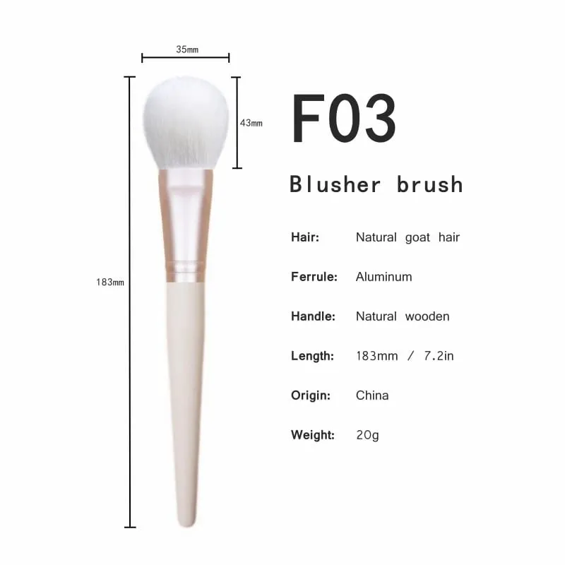 Blush Brush Bronzer Natural Goat Hair Pink Multifunctional Contour Foundation Makeup Brushes Beauty Tools — image 3