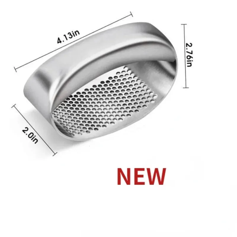 1 pcs 304 Stainless Steel Garlic Press Household Garlic Masher Kitchen Garlic Grinder Press Kitchen Accessories Tool — image 4