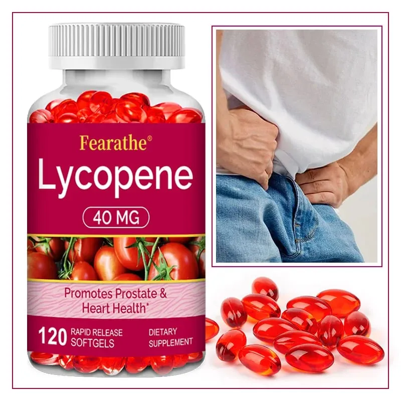 Premium Lycopene 40mg Dietary Supplement for Prostate Antioxidant Heart Skin & Immune Health Non-GMO 30/60/120 Softgels — image 2