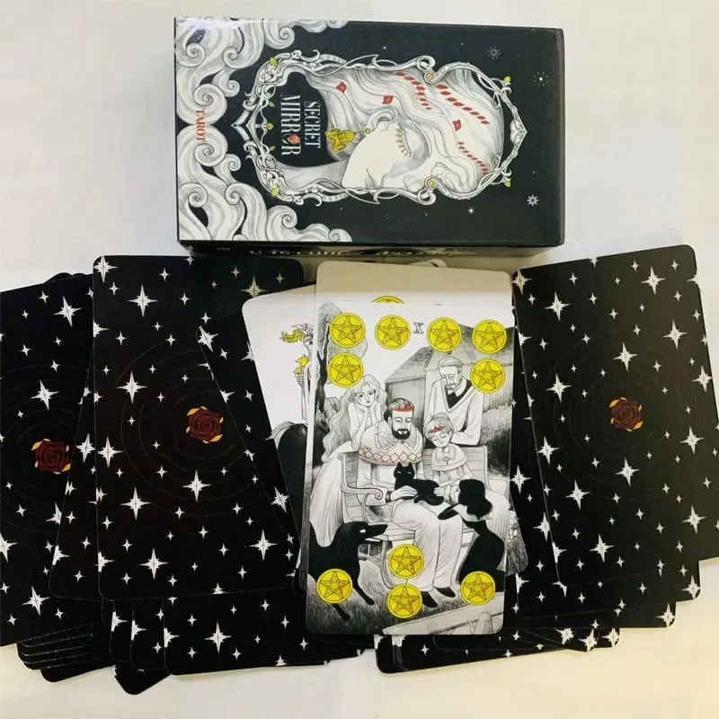 Secret Mirror Tarot cards 80 deck 10x6.3cm Divination Deck English Vision Edition Tarot Board Playing Game For Party — image 2