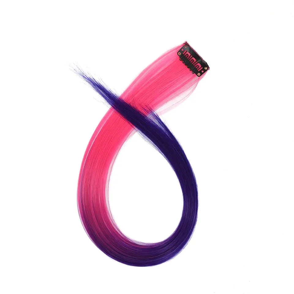 20 Inch Synthetic Multicolor Hair Extensions For Cosplay Party Y2K Style Hair Accessories Halloween Christmas — image 34