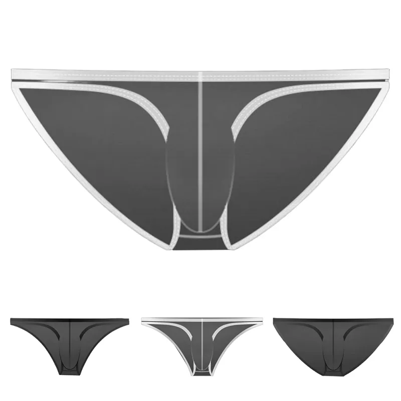 1PC Sommer Nyt Undertøj Herre Ice Silk Briefs Ultratynde Gennemsigtig Åndbar Sexet Komfortabel Lavtalje Underbukser Til Mænd 3256809692642600