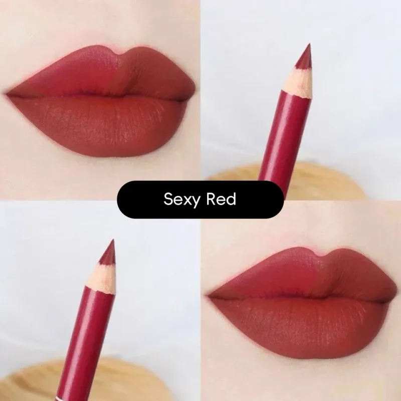 Waterproof Lip Liner Matte Nuede Red Long Lasting Makeup Pens Non-stick Cup Lipstick Women Party Makeup Lip Cosmetics — image 12