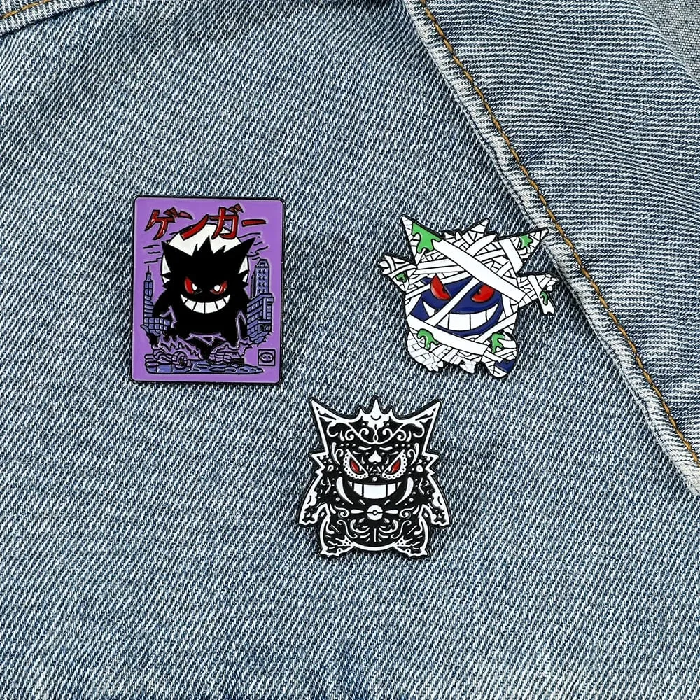 Gengar Cartoon Brooches Anime Enamel Lapel Pins for Backpack Accessories Fans Collection Brooches Jewelry Gift — image 6