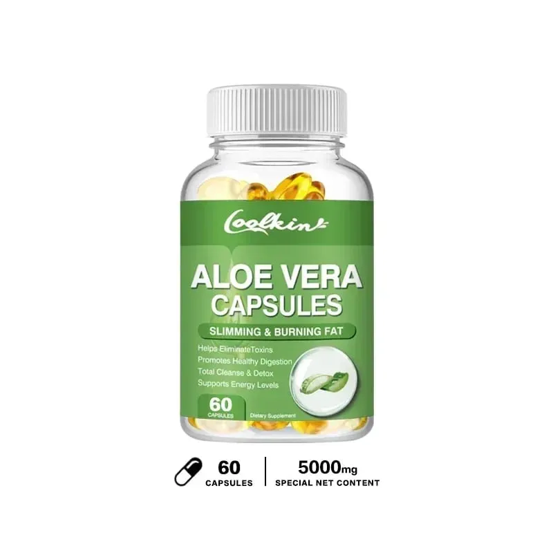 Aloe Vera Extract Capsules - Relieve Intestinal Constipation Promote Digestion Detoxify Control Appetite Burn Fat Non-GMOSu — image 10