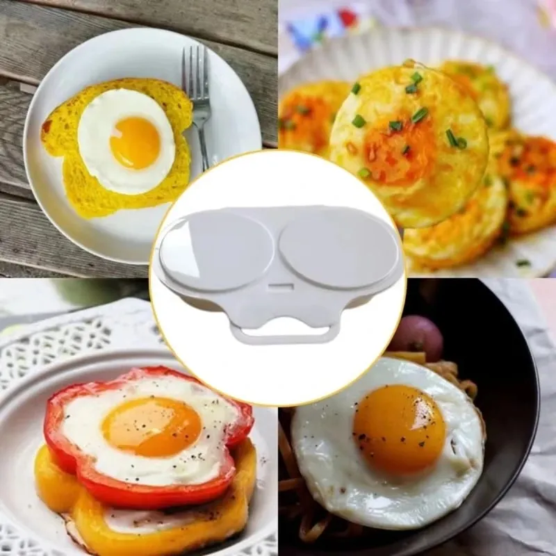 Cuiseur à œufs en plastique de qualité alimentaire, micro-ondes, moule de cuisine, facile à nettoyer, cuiseur à vapeur, boîte à œufs Portable résistante à la chaleur — image 2