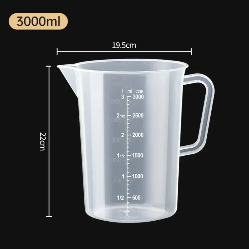 Measuring Cup Transparent Plastic Laboratory Beaker Graduated Liquid Jug Cup Kitchen Baking Cooking Measurement Scale Container — image 15