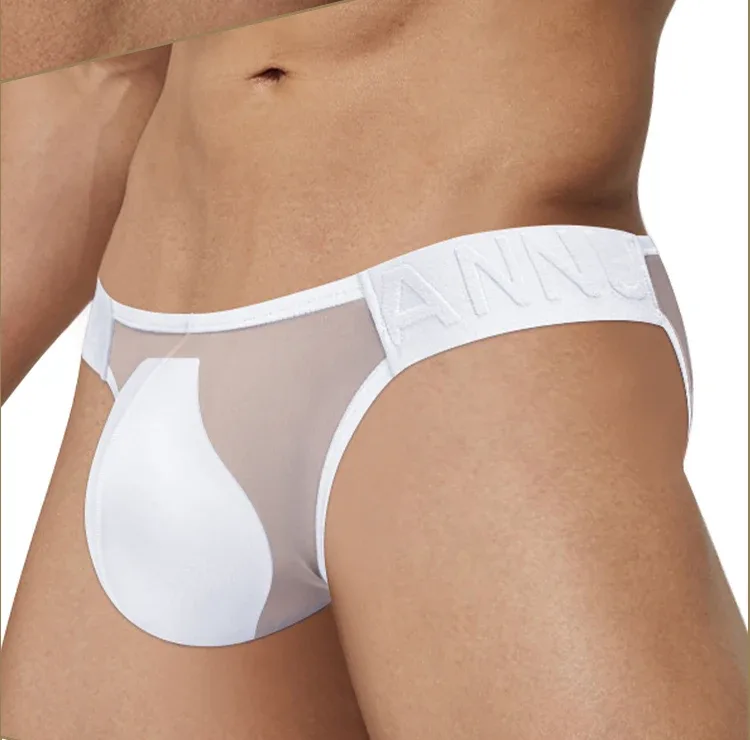 Sexy Men Bikini Briefs Man Underpantsr Slip Transparent Mesh Underwear Male Cuecas Men's Panties Ultra-thin Gays Sports Briefs — image 14