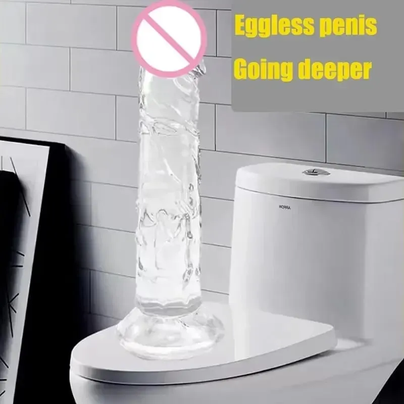 Cheap Women Big Transparent Dildo Suction Cup Erotic Anal Jelly Dick Soft Clitori Vaginal Masturbators Penis Adult Sex Toy 18+