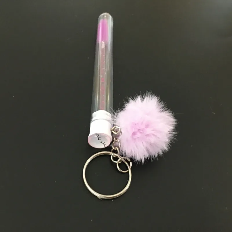 1pc Reusable Eyelash Brush with Key Ring Plush Ball Mascara Wand for Eyelash Extension Crystal Eyebrow Brush Make up Brushes — image 11