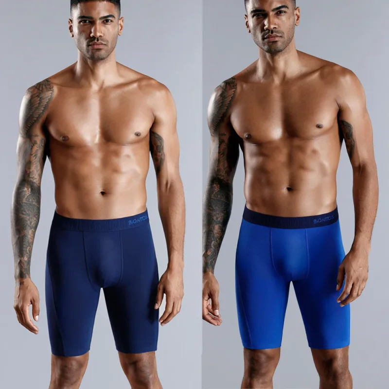 4pcs Long Boxers for Men Underwear Plus Size Men's Panties Sexy Long Leg Underpants Cotton Mens Boxer Shorts Fashion Male Trunk — image 5