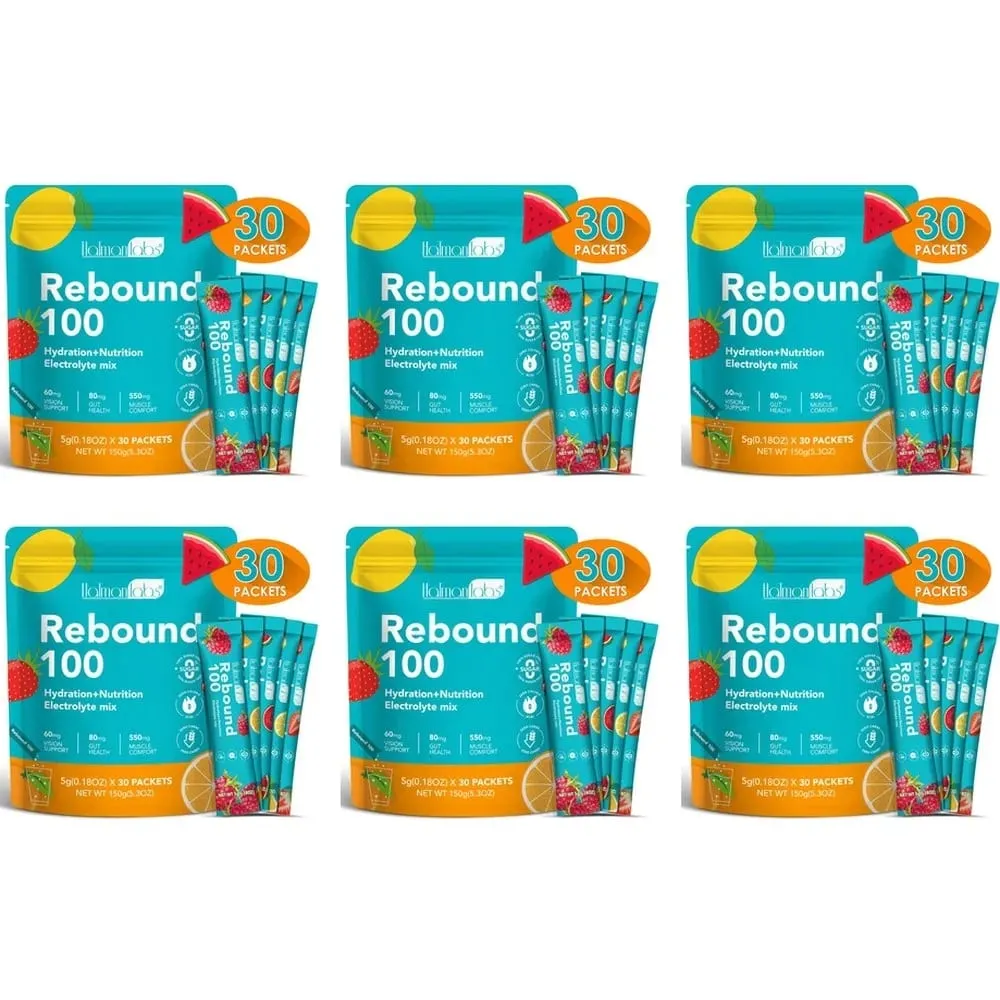 Rebound 100 elektrolytpoeder voor hydratatie Spiercomfort met nul suiker en calorieën Energiedrankmix voor trainingen 30 stuks — image 12