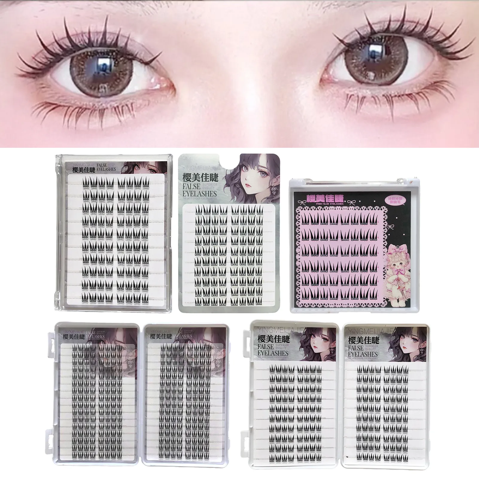 Extensions de faux cils au Volume moelleux, boucles naturelles en forme de V, grande capacité, usage quotidien, maquillage parfait pour les yeux des femmes — image 4