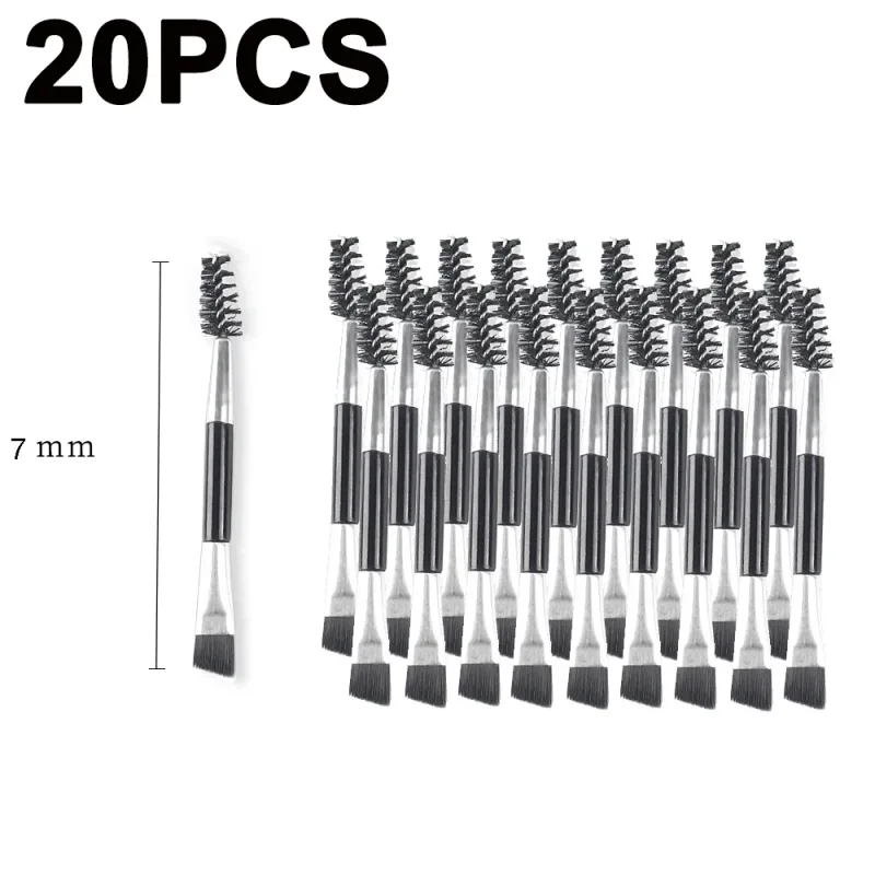 Double-headed Angled Eyebrow Brush Eyelash Comb Professional Makeup Brushes for Brow Eyelash Extension High Quality Eye Brushes — image 15