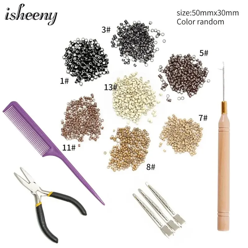 Invisible XO Hole Human Hair 12"-24" Flat PU Skin Weft Hair Extensions Natural Brown Micro Rings Hair Bundles 40-50g Isheeny — image 6