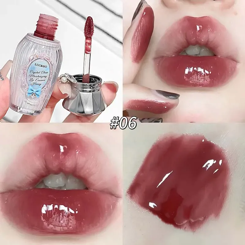 Vase Shape Water Light Lip Glaze Mirror Lipstick Lip Gloss Hydrating Moisturizing Coloring Long Lasting Autum Winter Lipstick — image 10