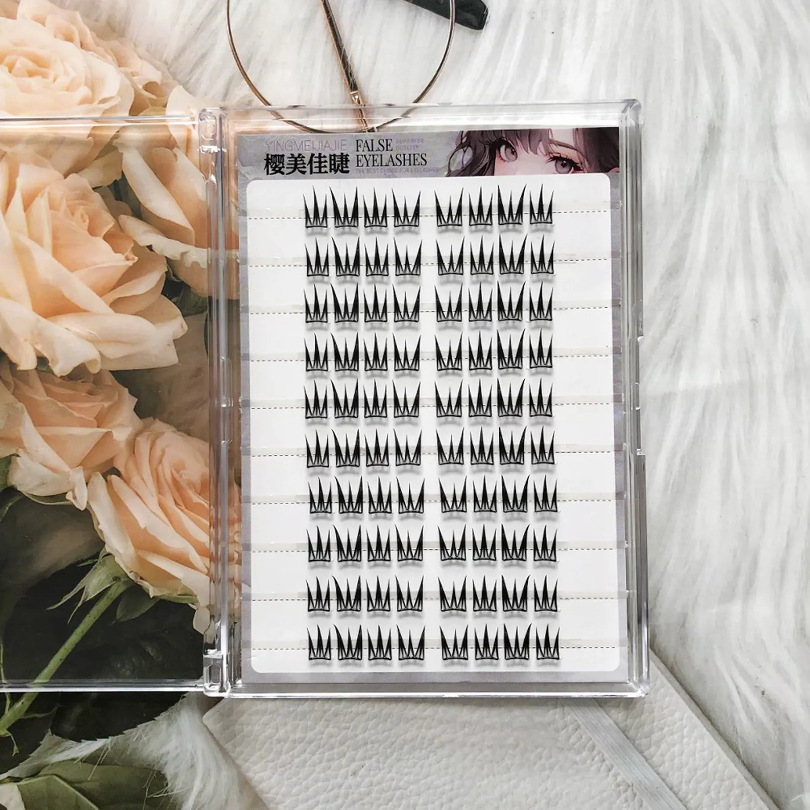 Extensions de faux cils au Volume moelleux, boucles naturelles en forme de V, grande capacité, usage quotidien, maquillage parfait pour les yeux des femmes — image 7