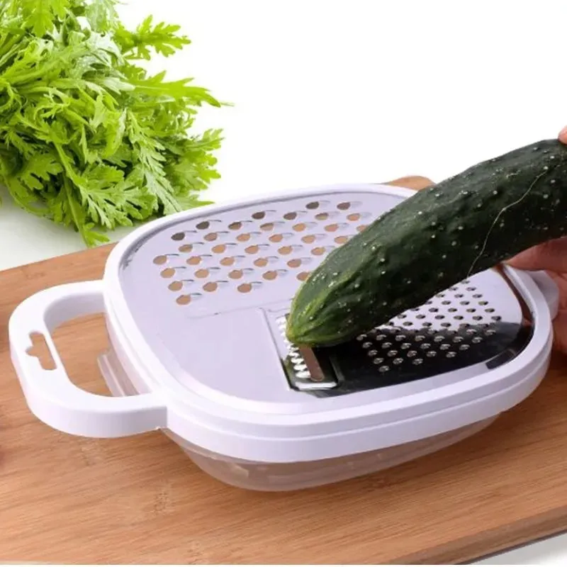 4-in-1 Plastic Manual Vegetable Chopper Slicer Cheese Carrot Shredder Potato Grater French Fry Cutter Kitchen Fruit Accessories — image 3
