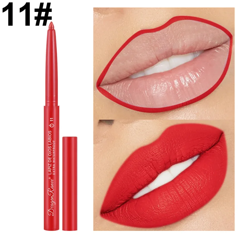 Lip Liner Lipstick Pen Waterproof Long-Lasting Contouring Lip Pencil Matte Finish Beginner Automatic Lip Liner Bean Paste Color Contouring Pen Automatic Rotating Lip Liner — image 9
