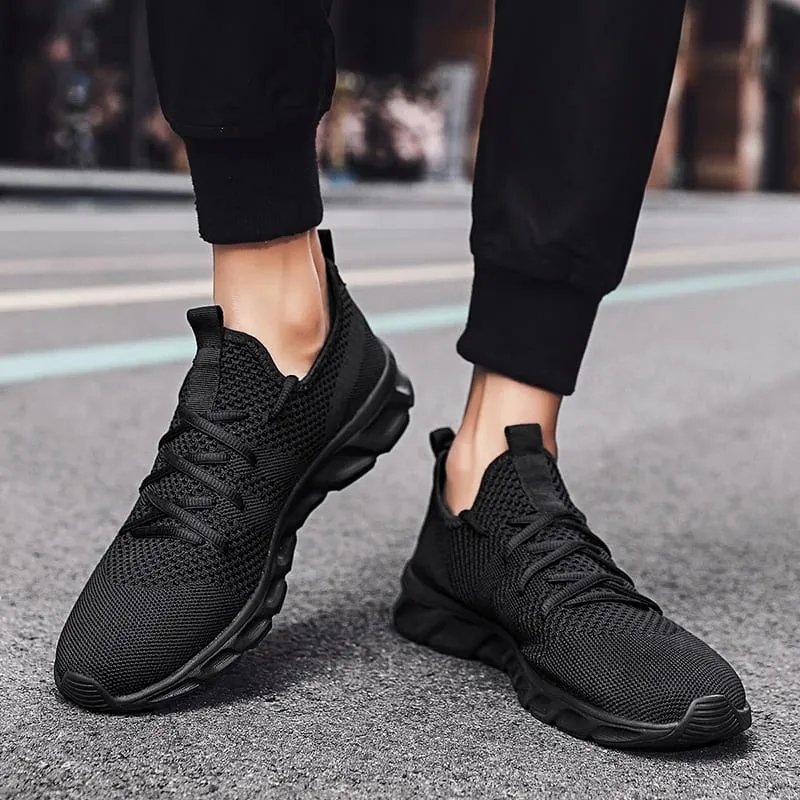 Men's casual sports shoes breathable summer light Soft sole comfort outdoor running shoes fashion student mesh plus size sneaker — image 7