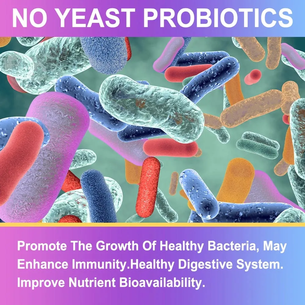 Premium Probiotics with Prebiotics and Digestive Enzymes To Aid Digestion and Boost The Immune System - 120 Capsules — image 2
