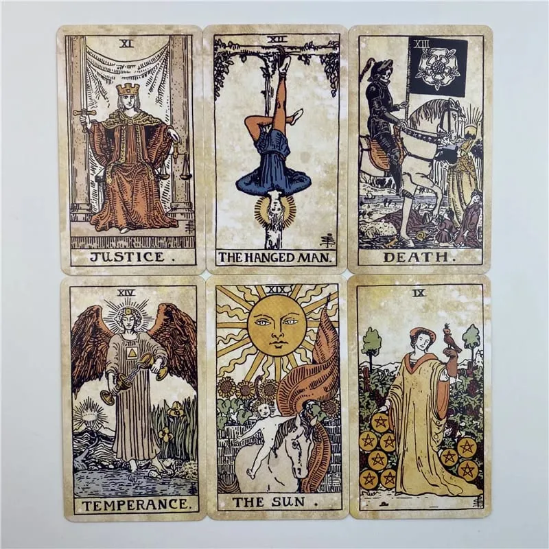 High-Quality Tin Box Tarot Vintage Cards Divination Deck With Paper Guidebook English Version Classical Board Games — image 3