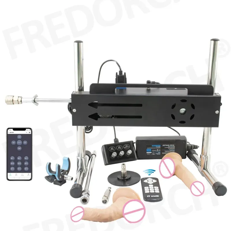 New Sex Machine App & Wired & Wireless Control Turbo Gear Powerful Love Machine with Dildo for Adults Masturbation