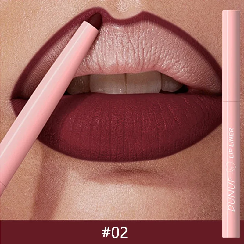 1PC Waterproof Matte Lip Liner Contours Lips in Shades Sexy Red Lipstick Matte Red Brown Lipliner Pencil Makeup Slim Lip Outline — image 8