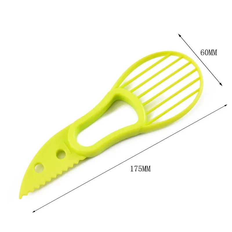 3 In 1 Avocado Slicer Shea Corer Butter Fruit Peeler Cutter Pulp Separator Plastic Knife Kitchen Vegetable Tools Kitchen Gadgets — image 6