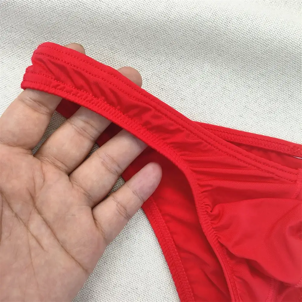 Herr Ultralåg midja Bugle Pouch Bikinitrosor Sexiga tighta Transparenta underkläder Man Is Silk Ultratunna kalsonger Plus Size