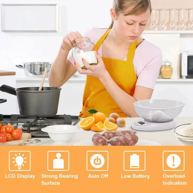 5kg/1g 1kg/0.1g Portable Digital Scale LED Electronic Scales Postal Food Measuring Weight Kitchen LED Electronic Scales — image 5