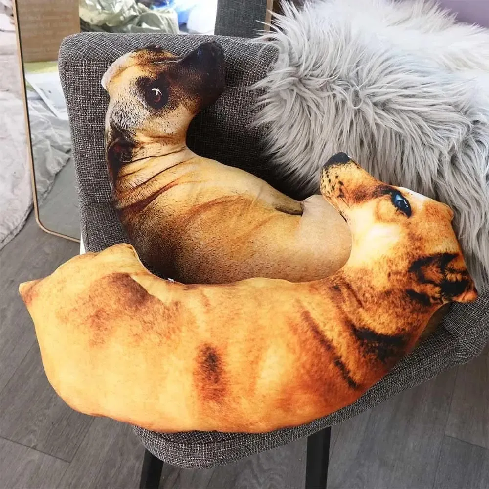 Cute 3D Lifelike Animal Throw Pillow Soft Creative Dog Pillow Cushion Home — image 9