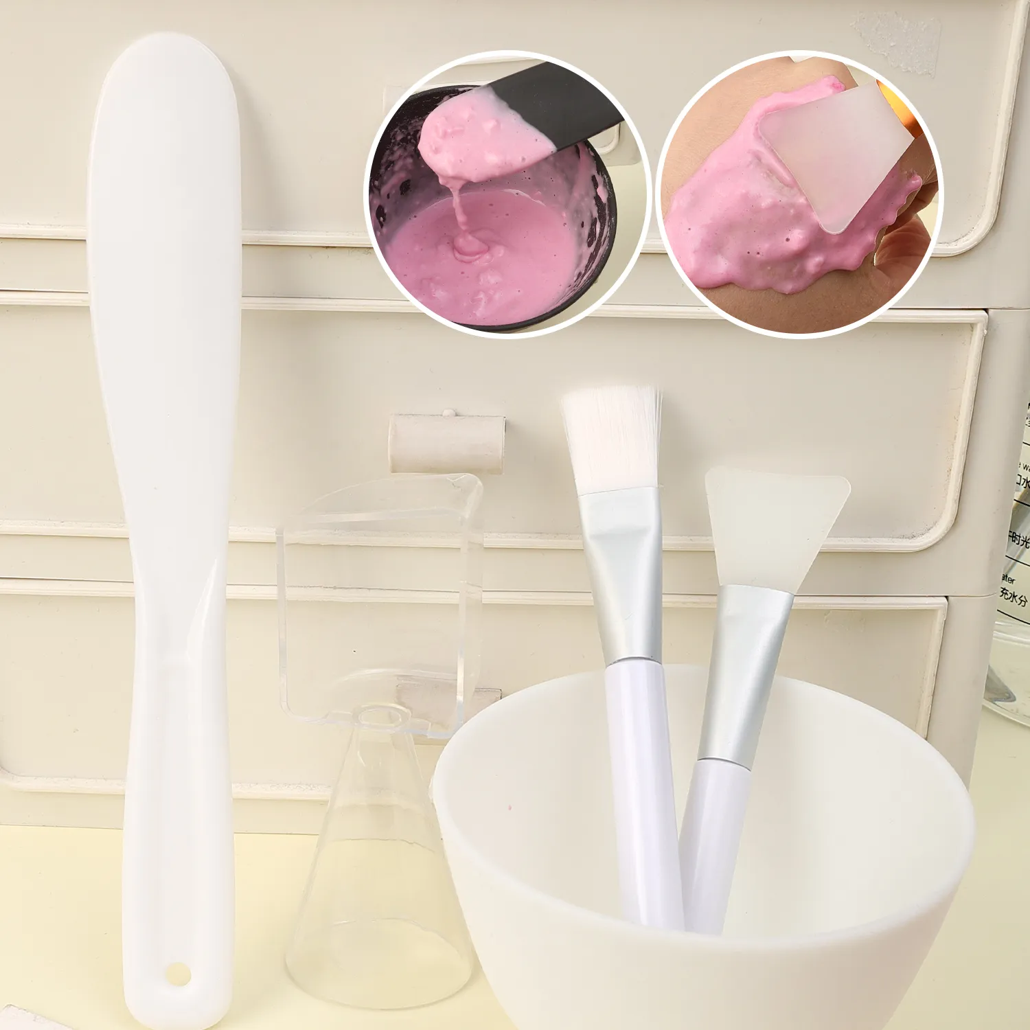 5pcs/set Silicone Mask Bowl Easy To Use DIY Face Mask Mixing Bowl Makeup Brushes Spatula Beauty Skin Care Tools Face Makeup