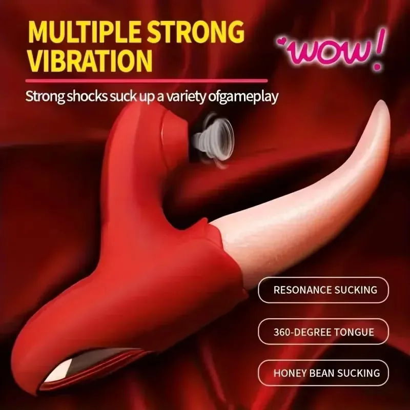 Potente vibrador de succión para mujeres, estimulador de clítoris para lamer la lengua, masajeador vaginal con ventosa, masturbación, juguetes sexuales para adultos, productos — image 5