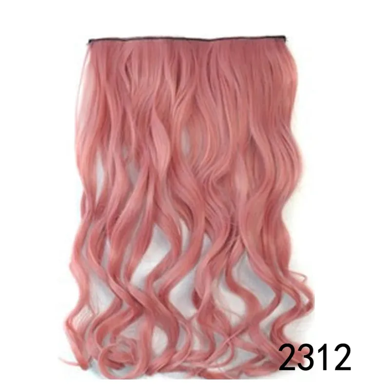 Long Straight Curly One Piece 5clips Clip-in Extensions 22Inch Heat Resistant Hairstyles Colour Mix Blonde Hair Piece For Women — image 15