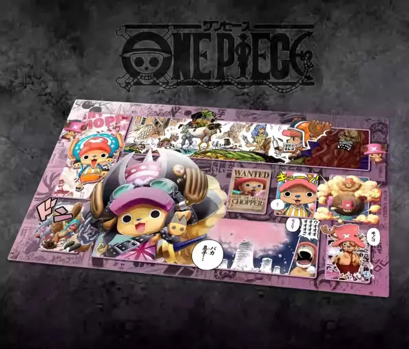 60*35cm Anime One Piece OPCG GAME Card PlayMat Comic Series New Four Emperors Teach Shankusu Buggy Luffy Chopper Collection Toys