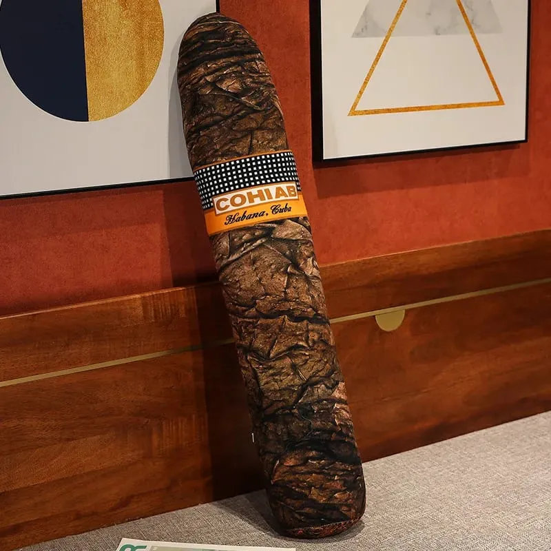 35~110cm Brown Long Cigar Cigarette Plush Pillow Stuffed Sleeping Leg Support Companion Men Birthday Gift — image 8